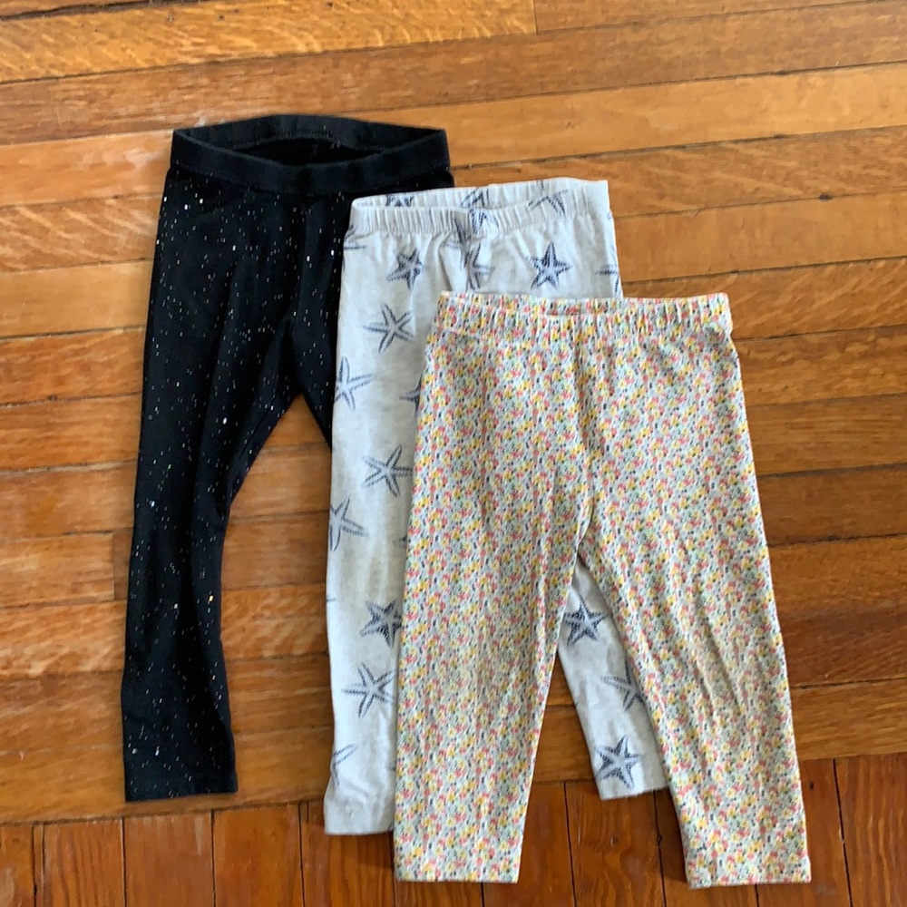 Bundle of THREE toddler leggings
